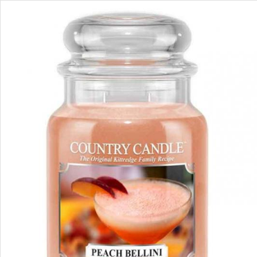  Country Candle - Peach Bellini - Duży słoik (652g) 2 knoty Świeca zapachowa